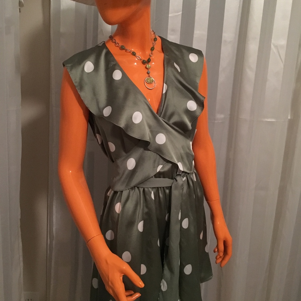Green  Short Flirty Romper